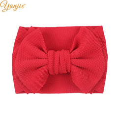2020 New Arrival Large 7" Hair Bows Headband Waffle Fabric Elastic Hair Bands DIY Girls Hair Accessories Fashion Accesorios