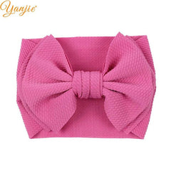 2020 New Arrival Large 7" Hair Bows Headband Waffle Fabric Elastic Hair Bands DIY Girls Hair Accessories Fashion Accesorios