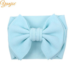 2020 New Arrival Large 7" Hair Bows Headband Waffle Fabric Elastic Hair Bands DIY Girls Hair Accessories Fashion Accesorios
