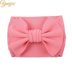 2020 New Arrival Large 7" Hair Bows Headband Waffle Fabric Elastic Hair Bands DIY Girls Hair Accessories Fashion Accesorios