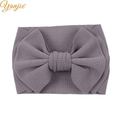 2020 New Arrival Large 7" Hair Bows Headband Waffle Fabric Elastic Hair Bands DIY Girls Hair Accessories Fashion Accesorios