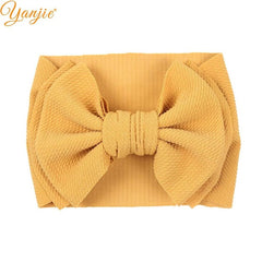 2020 New Arrival Large 7" Hair Bows Headband Waffle Fabric Elastic Hair Bands DIY Girls Hair Accessories Fashion Accesorios