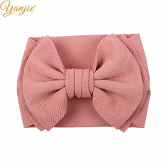 2020 New Arrival Large 7" Hair Bows Headband Waffle Fabric Elastic Hair Bands DIY Girls Hair Accessories Fashion Accesorios