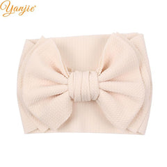 2020 New Arrival Large 7" Hair Bows Headband Waffle Fabric Elastic Hair Bands DIY Girls Hair Accessories Fashion Accesorios