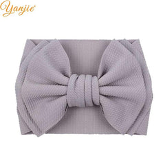 2020 New Arrival Large 7" Hair Bows Headband Waffle Fabric Elastic Hair Bands DIY Girls Hair Accessories Fashion Accesorios