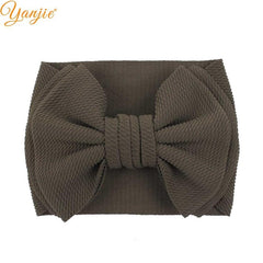 2020 New Arrival Large 7" Hair Bows Headband Waffle Fabric Elastic Hair Bands DIY Girls Hair Accessories Fashion Accesorios