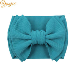 2020 New Arrival Large 7" Hair Bows Headband Waffle Fabric Elastic Hair Bands DIY Girls Hair Accessories Fashion Accesorios