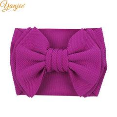 2020 New Arrival Large 7" Hair Bows Headband Waffle Fabric Elastic Hair Bands DIY Girls Hair Accessories Fashion Accesorios