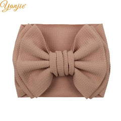 2020 New Arrival Large 7" Hair Bows Headband Waffle Fabric Elastic Hair Bands DIY Girls Hair Accessories Fashion Accesorios