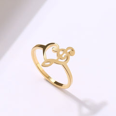 Women Gold Ring Female Bohemian Wedding Gifts Stainless Steel Jewelry