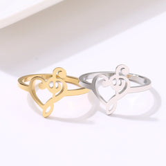 Women Gold Ring Female Bohemian Wedding Gifts Stainless Steel Jewelry