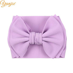 2020 New Arrival Large 7" Hair Bows Headband Waffle Fabric Elastic Hair Bands DIY Girls Hair Accessories Fashion Accesorios