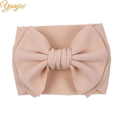2020 New Arrival Large 7" Hair Bows Headband Waffle Fabric Elastic Hair Bands DIY Girls Hair Accessories Fashion Accesorios