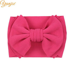 2020 New Arrival Large 7" Hair Bows Headband Waffle Fabric Elastic Hair Bands DIY Girls Hair Accessories Fashion Accesorios