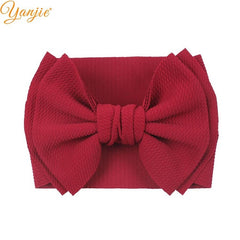 2020 New Arrival Large 7" Hair Bows Headband Waffle Fabric Elastic Hair Bands DIY Girls Hair Accessories Fashion Accesorios