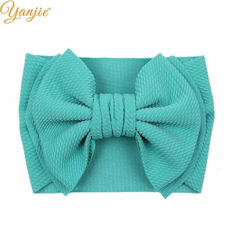 2020 New Arrival Large 7" Hair Bows Headband Waffle Fabric Elastic Hair Bands DIY Girls Hair Accessories Fashion Accesorios