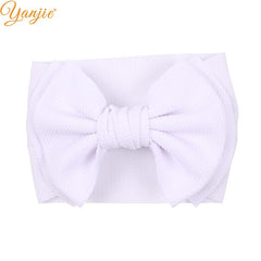2020 New Arrival Large 7" Hair Bows Headband Waffle Fabric Elastic Hair Bands DIY Girls Hair Accessories Fashion Accesorios