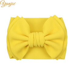 2020 New Arrival Large 7" Hair Bows Headband Waffle Fabric Elastic Hair Bands DIY Girls Hair Accessories Fashion Accesorios