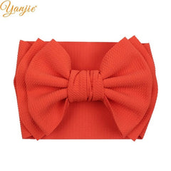 2020 New Arrival Large 7" Hair Bows Headband Waffle Fabric Elastic Hair Bands DIY Girls Hair Accessories Fashion Accesorios