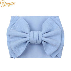 2020 New Arrival Large 7" Hair Bows Headband Waffle Fabric Elastic Hair Bands DIY Girls Hair Accessories Fashion Accesorios