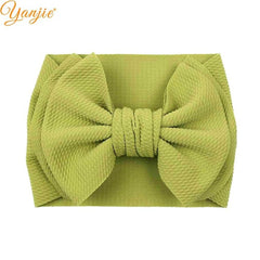 2020 New Arrival Large 7" Hair Bows Headband Waffle Fabric Elastic Hair Bands DIY Girls Hair Accessories Fashion Accesorios