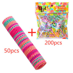 Girls Rubber Bands Scrunchy Elastic Hair Bands