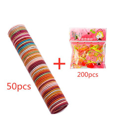 Girls Rubber Bands Scrunchy Elastic Hair Bands