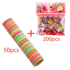 Girls Rubber Bands Scrunchy Elastic Hair Bands