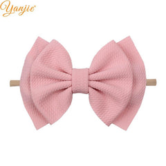 2020 New Arrival Large 7" Hair Bows Headband Waffle Fabric Elastic Hair Bands DIY Girls Hair Accessories Fashion Accesorios