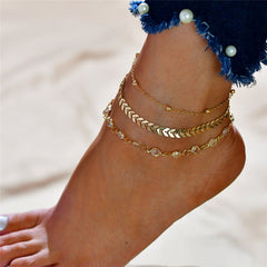 Women Anklets Beach Accessories Natural