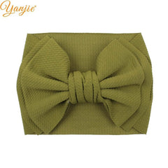 2020 New Arrival Large 7" Hair Bows Headband Waffle Fabric Elastic Hair Bands DIY Girls Hair Accessories Fashion Accesorios