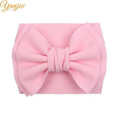 2020 New Arrival Large 7" Hair Bows Headband Waffle Fabric Elastic Hair Bands DIY Girls Hair Accessories Fashion Accesorios