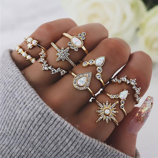 Female Finger Rings Set Jewelry 2020