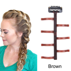 Leeons French Braid Hair Tools Styling Diy Magic Bun Maker Hair Braid Accessories Twist Sponge Donut Bun Maker Hairstyle Brown