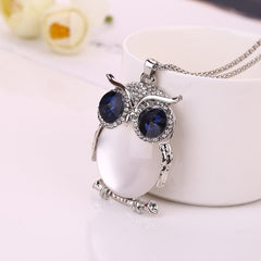 Fashion  Girl Owl Pendant Necklace Long Sweater Necklace Accessories