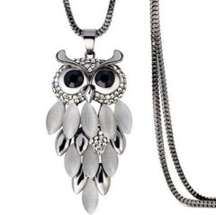 Fashion  Girl Owl Pendant Necklace Long Sweater Necklace Accessories