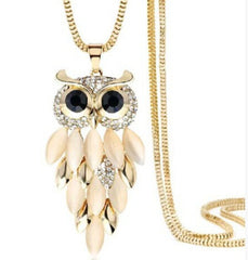 Fashion  Girl Owl Pendant Necklace Long Sweater Necklace Accessories